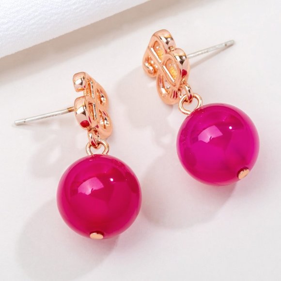 Alicia Bonnie Devotion Rose Gold Pink Agate Earrings - Picture 4 of 13